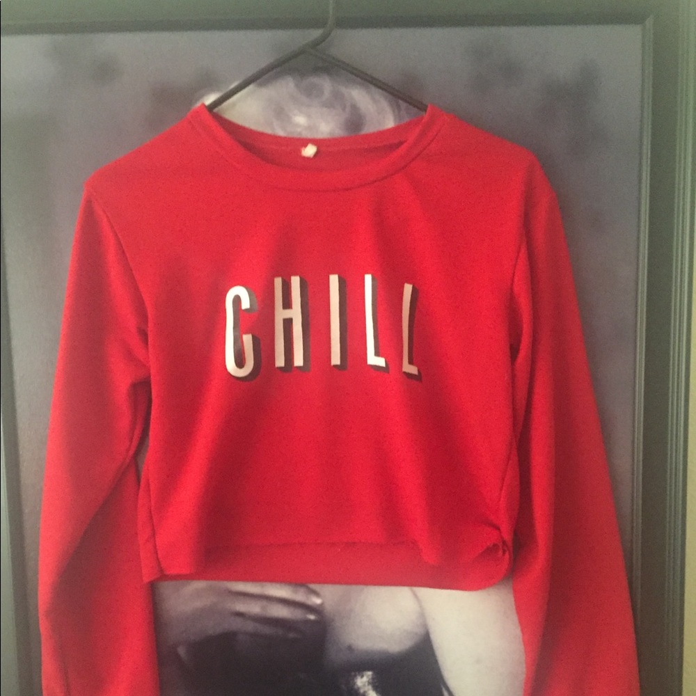 CHILL ♥️ cropped sweatshirt
